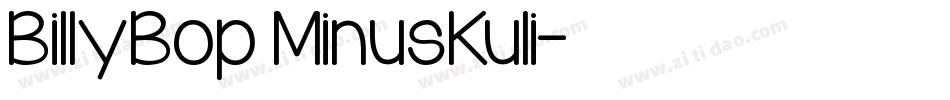 BillyBop MinusKuli字体转换